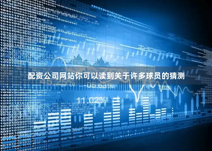 配资公司网站你可以读到关于许多球员的猜测