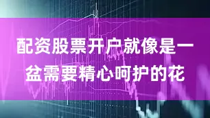 配资股票开户就像是一盆需要精心呵护的花