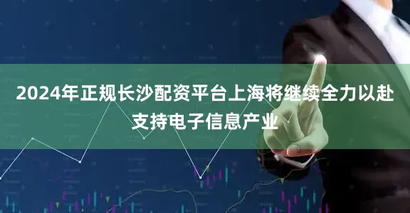 2024年正规长沙配资平台上海将继续全力以赴支持电子信息产业